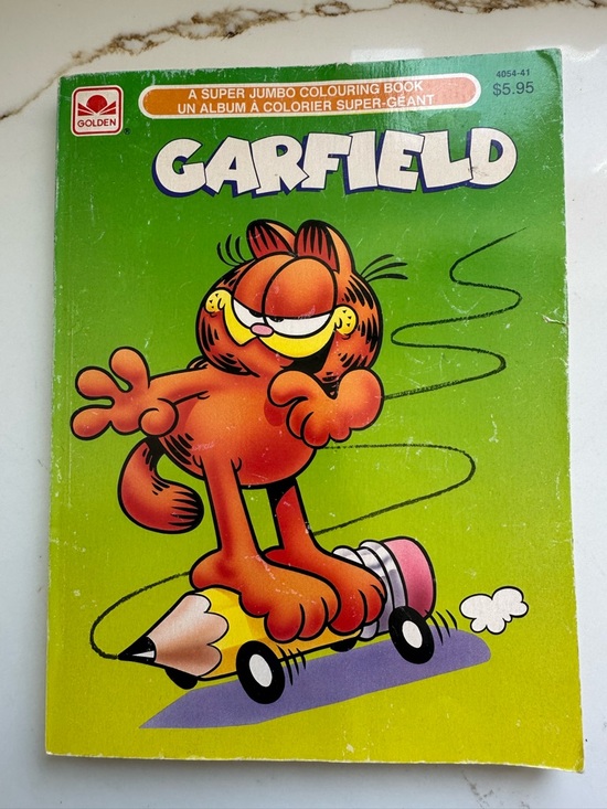 Garfield Other - Vintage Garfield 1980s Coloring Book Golden Super Jumbo Colouring Book Unused
